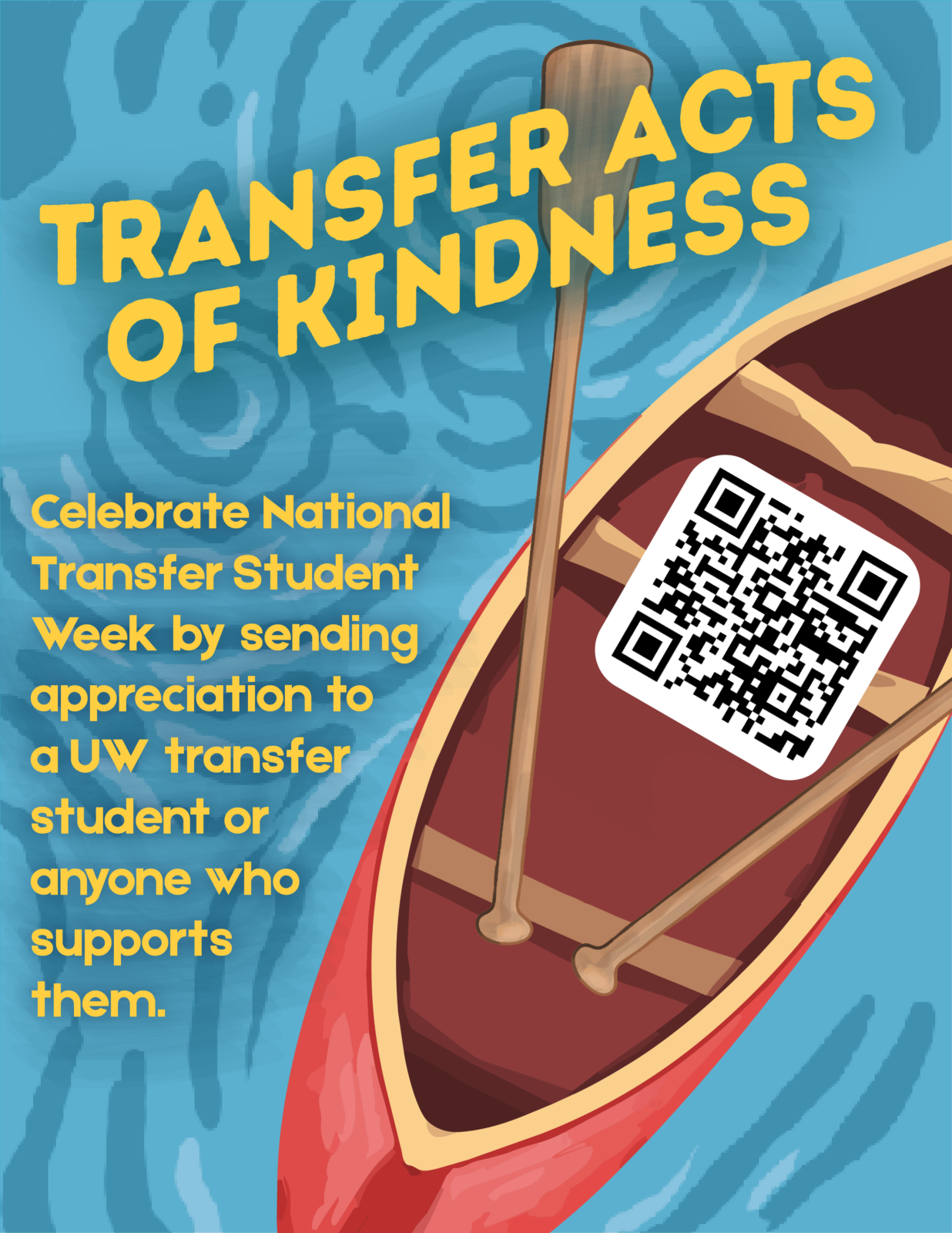 Transfer Acts of Kindness. Celebrate National Transfer Student Week by sending appreciation to a UW Transfer student or anyone who supports them. 